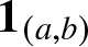 1 left parenthesis a comma b right parenthesis