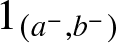 1 left parenthesis a minus comma b minus right parenthesis