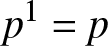 p 1 equals p