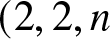 left parenthesis 2 comma 2 comma n