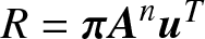 upper R equals pi AnuT