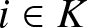 i element of upper K