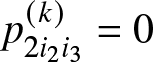 p 2 i 2 i 3 left parenthesis k right parenthesis equals 0