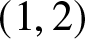 left parenthesis 1 comma 2 right parenthesis