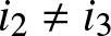 i 2 not equals i 3