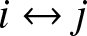 i left right arrow j