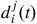 d Subscript i Superscript j Baseline left parenthesis t right parenthesis