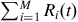 sigma summation Underscript i equals 1 Overscript upper M Endscripts upper R Subscript i Baseline left parenthesis t right parenthesis