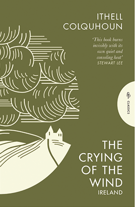 Front cover with an image of a small house below woodcut-like clouds in a semi-circle on the left-hand side.