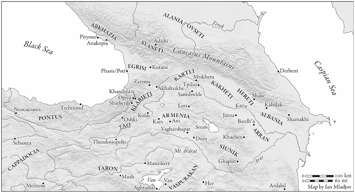 Map, Late Antique and Early Medieval Caucasia.