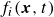 f Subscript i Baseline left parenthesis bold italic x comma t right parenthesis