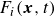 upper F Subscript i Baseline left parenthesis bold italic x comma t right parenthesis