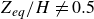 upper Z Subscript italic eq Baseline divided by upper H not equals 0.5