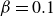beta equals 0.1