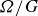 upper Omega divided by upper G