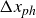 normal upper Delta x Subscript italic ph