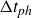 normal upper Delta t Subscript italic ph