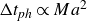 normal upper Delta t Subscript italic ph proportional to upper M a squared
