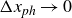 normal upper Delta x Subscript italic ph Baseline right arrow 0