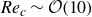 italic Re Subscript c Baseline tilde script upper O left parenthesis 10 right parenthesis