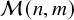 script upper M left parenthesis n comma m right parenthesis