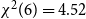 chi squared left parenthesis 6 right parenthesis equals 4.52