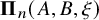 bold upper Pi Subscript n Baseline left parenthesis upper A comma upper B comma xi right parenthesis