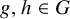 g comma h element of upper G