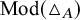 upper M o d left parenthesis white up pointing triangle Subscript upper A Baseline right parenthesis