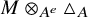 upper M circled times Subscript upper A Sub Superscript e Baseline white up pointing triangle Subscript upper A Baseline