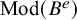 upper M o d left parenthesis upper B Superscript e Baseline right parenthesis