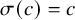 sigma left parenthesis c right parenthesis equals c