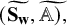 left parenthesis bold upper S Subscript bold w Baseline overtilde comma ModifyingAbove double struck upper A right parenthesis comma With tilde