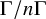 normal upper Gamma divided by n normal upper Gamma