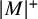 StartAbsoluteValue upper M EndAbsoluteValue Superscript plus
