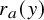 r Subscript a Baseline left parenthesis y right parenthesis