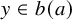 y element of b left parenthesis a right parenthesis