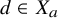 d element of upper X Subscript a