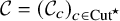 script upper C equals left parenthesis script upper C Subscript c Baseline right parenthesis Subscript c element of upper C u t Sub Superscript star