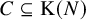 upper C subset of or equal to normal upper K left parenthesis upper N right parenthesis