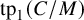 tp 1 left parenthesis upper C divided by upper M right parenthesis