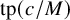 tp left parenthesis c divided by upper M right parenthesis