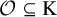 script upper O subset of or equal to normal upper K