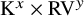 normal upper K Superscript x Baseline times upper R upper V Superscript y