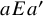a upper E a prime