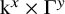 normal k Superscript x Baseline times normal upper Gamma Superscript y