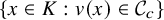 StartSet x element of upper K colon v left parenthesis x right parenthesis element of script upper C Subscript c Baseline EndSet
