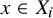 x element of upper X Subscript i