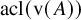 acl left parenthesis normal v left parenthesis upper A right parenthesis right parenthesis