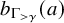 b Subscript normal upper Gamma Sub Subscript greater than gamma Baseline left parenthesis a right parenthesis